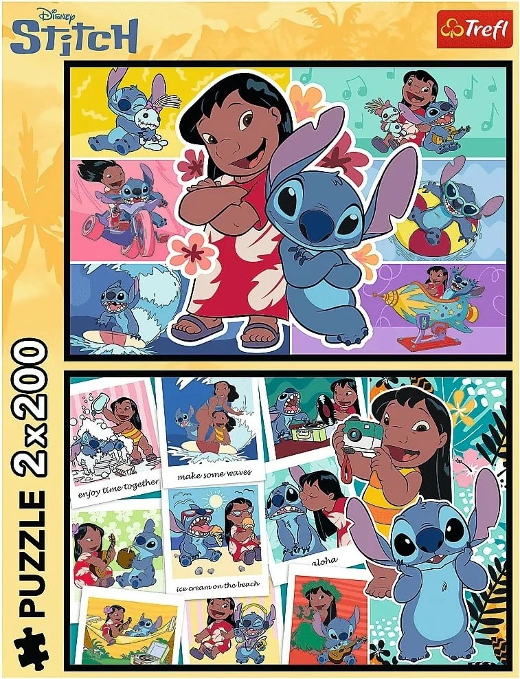 Puzzle Trefl Lilo & Stitch 2x200 elemente, për fëmijë, Karton Puzzle Trefl Lilo & Stitch 2x200 elemente, për fëmijë, Karton