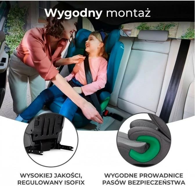 Ulëse makine për fëmijë Kinderkraft JUNIOR FIX 2 i-Size, 100-150 cm, Gri