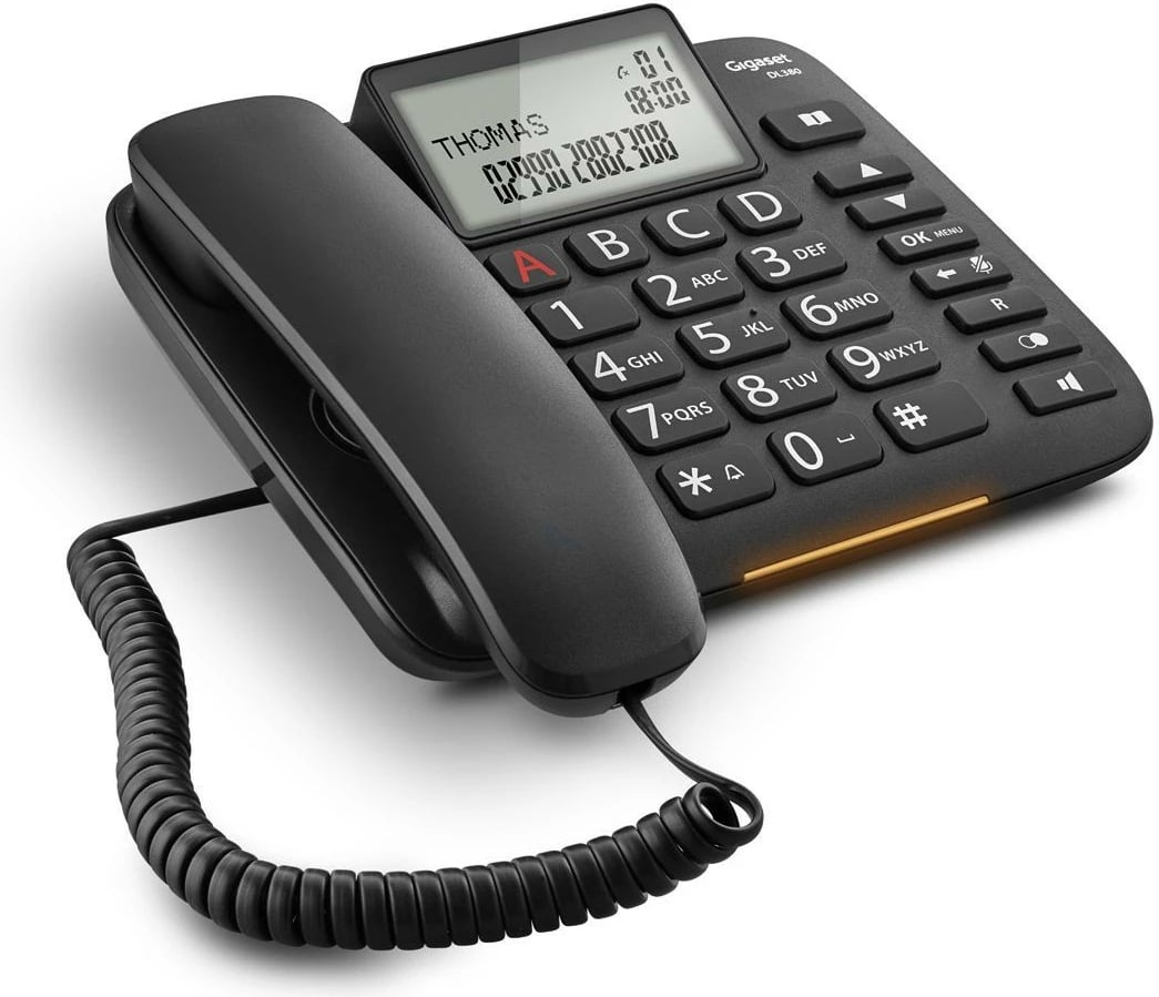 Telefon fiks Gigaset DL380 me kabllo, i zi
