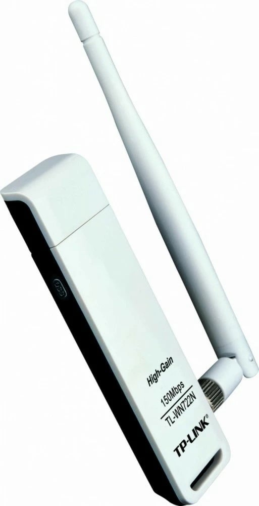 Kartë rrjeti WiFi USB TP-LINK TL-WN722N, 150 Mbps, antenë 4 dBi, e bardhë