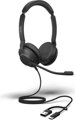Kufje Jabra Evolve2 30 SE me mikrofon, USB-A & USB-C, Stereo, e zezë