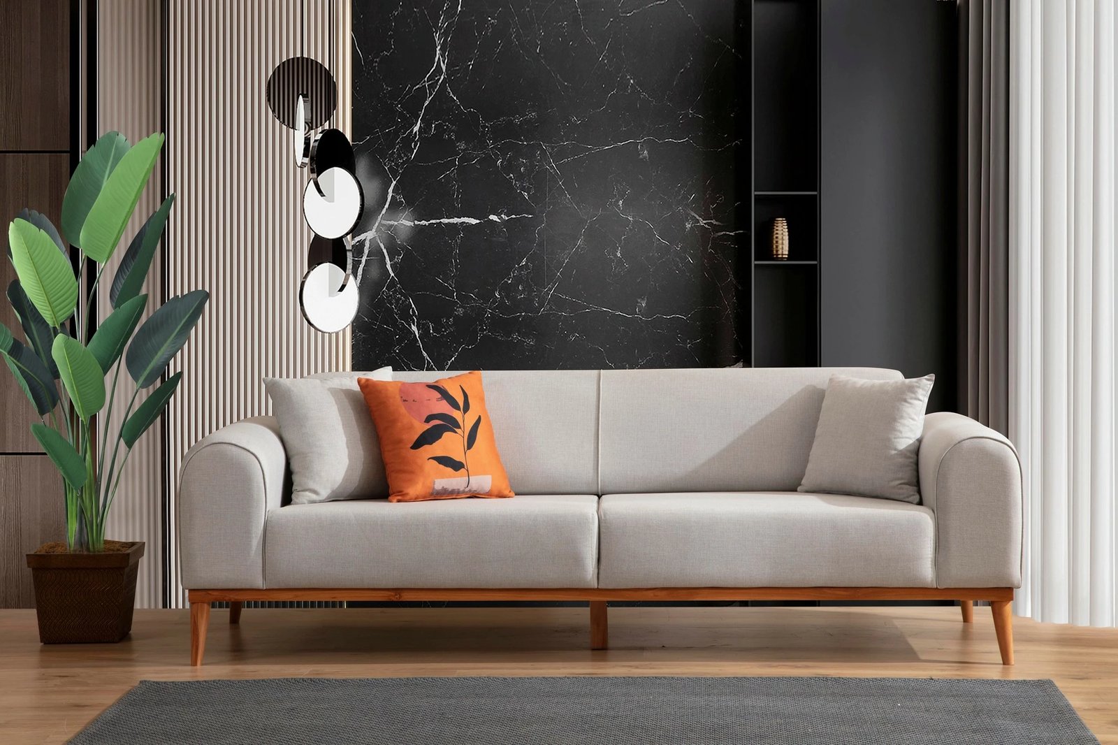 Divan-krevat 3 vendësh Atelier del Sofa, Kapri 3 vendësh, krem