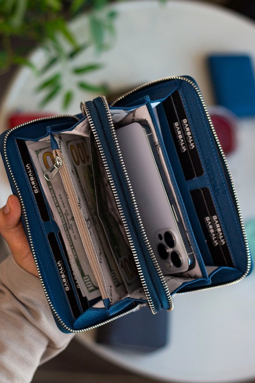 Portofol unisex, ngjyrë petrol blue, Zoozie Bags, Orleans