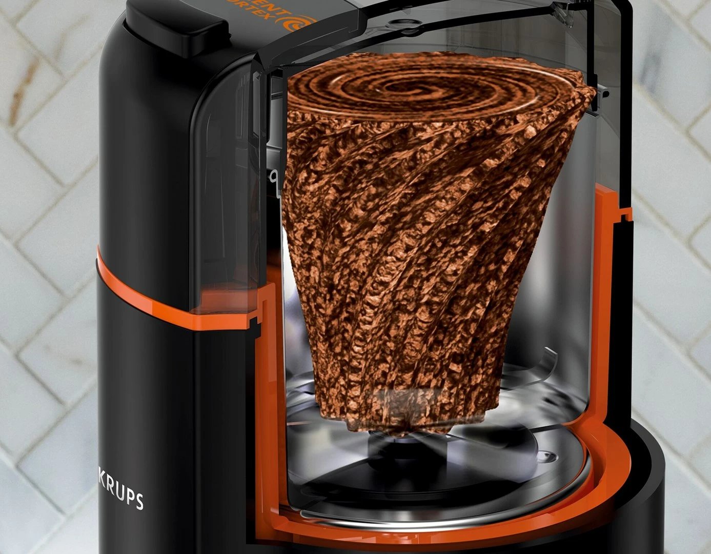 Bluajse kafeje Krups Silent Vortex GX3328, 175 W, e zezë