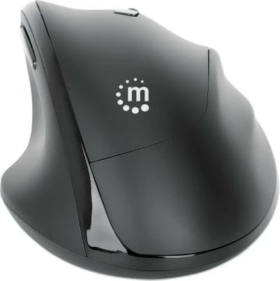 Maus wireless MANHATTAN ergonomik, 6 butona, USB-A/C, i zi