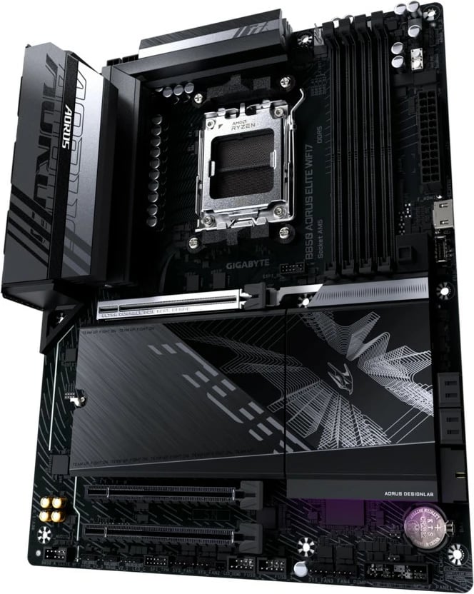 Pllakë amë Gigabyte B850 A ELITE WIFI7, Socket AM5, ATX, DDR5, Wi-Fi 7, e zezë