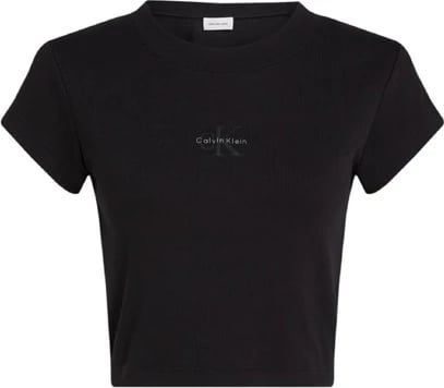 Maicë Calvin Klein Jeans për femra, e zezë