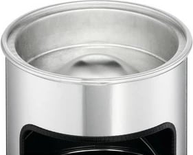 Kosh mbeturinash Durable me tabakosh, 17L/2L, alumini, argjendtë