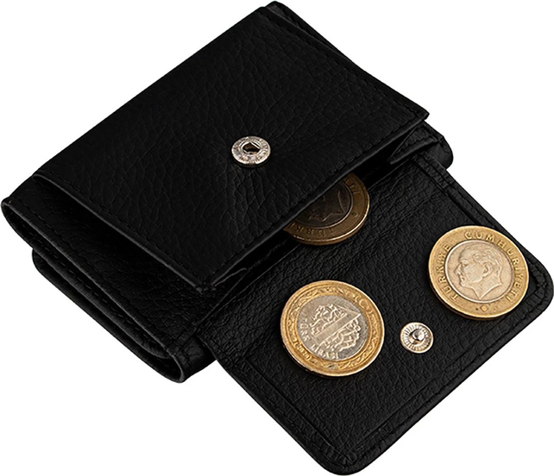 Portofol për gra, lëkurë e zezë, Zeus, Zoozie Bags