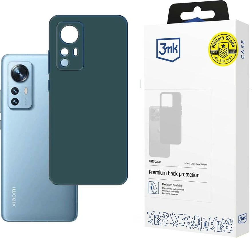 Mbështjellës 3mk Matt Case për Xiaomi 12/12X, i zi