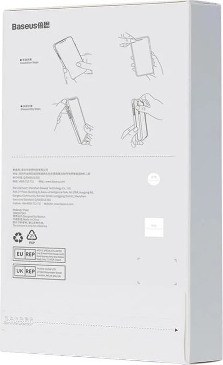 Mbështjellës Baseus Corning me xham të temperuar për iPhone 12, transparent, set