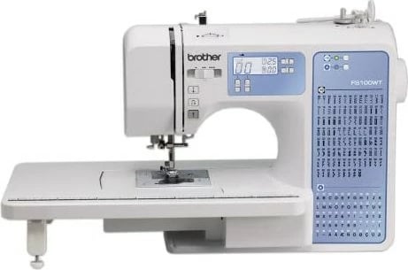 Makine qepëse Brother FS100WT, kompjuterike, ekran digjital, e bardhë/blu