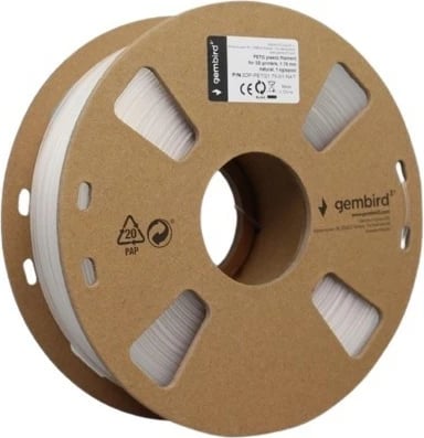 Filament 3D printeri Gembird PETG, 1.75mm, 1kg, pa ngjyrë