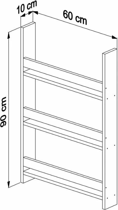 Raft librash Hanah Home, Artemis 3, i bardhë