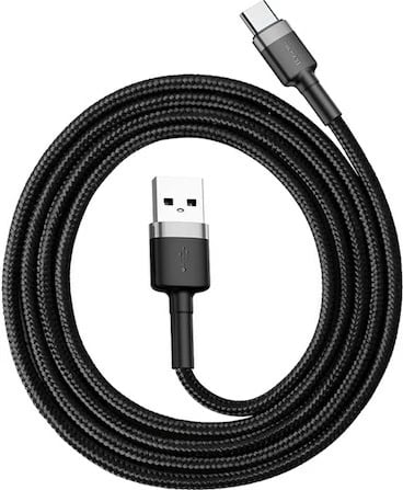 Kabllo USB Baseus CATKLF-BG1, 1m, USB A në USB C, e zezë