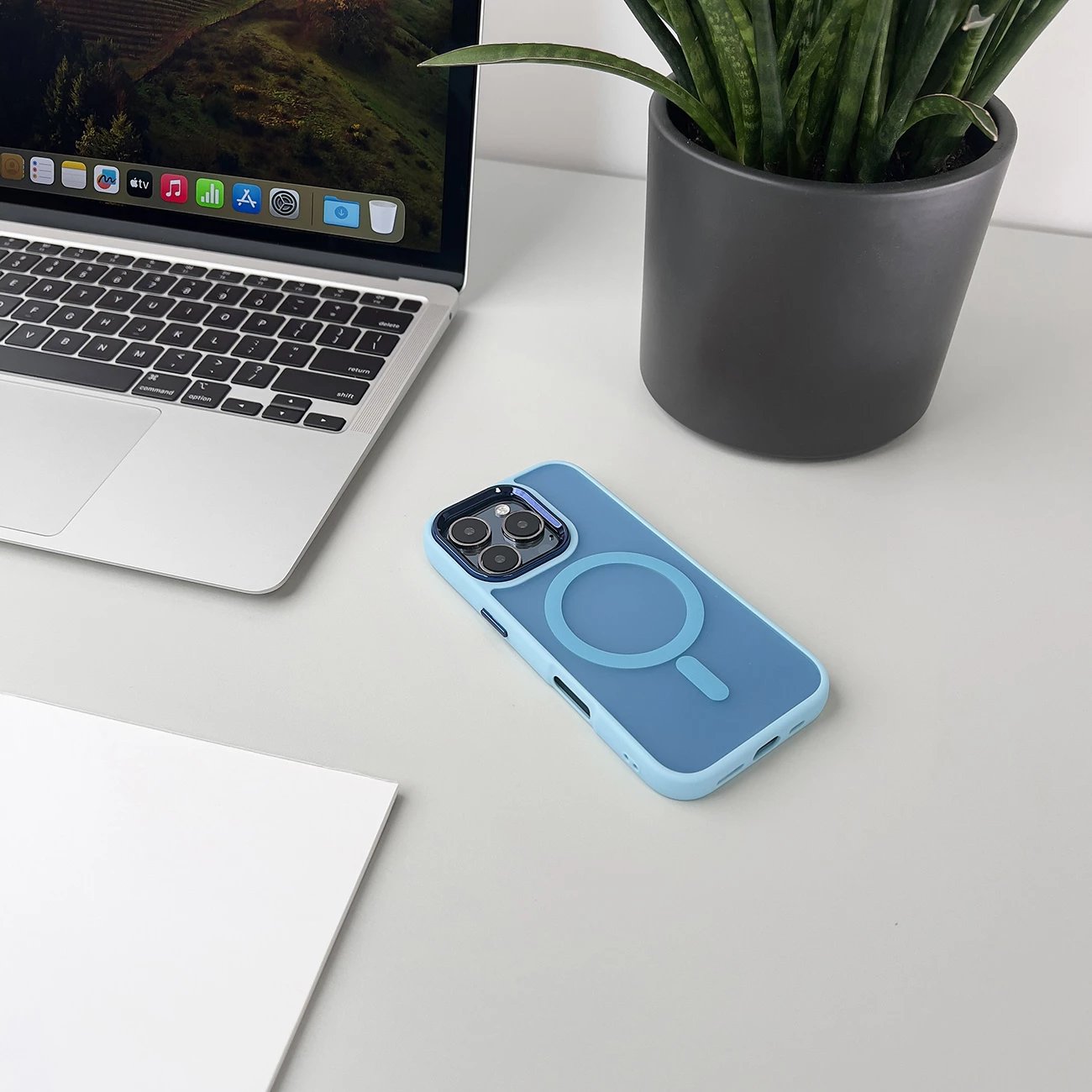 Mbështjellës Wozinsky Fashion Case MagSafe për Samsung Galaxy S25, Blu