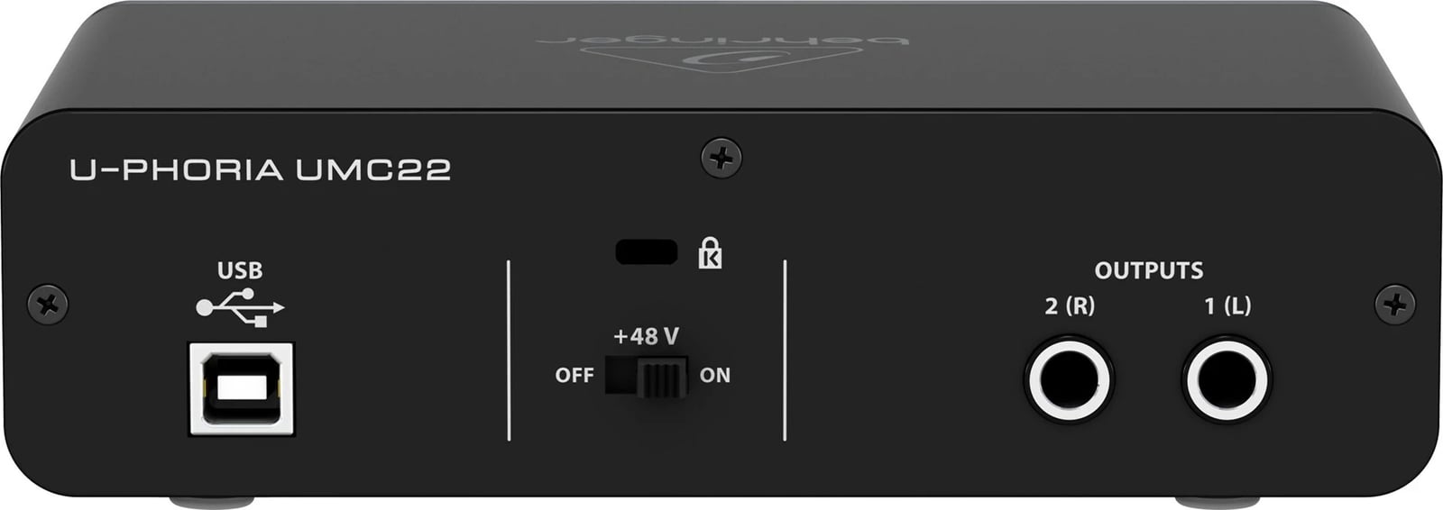 Audio interface Behringer UMC22, e zezë Audio interface Behringer UMC22, e zezë