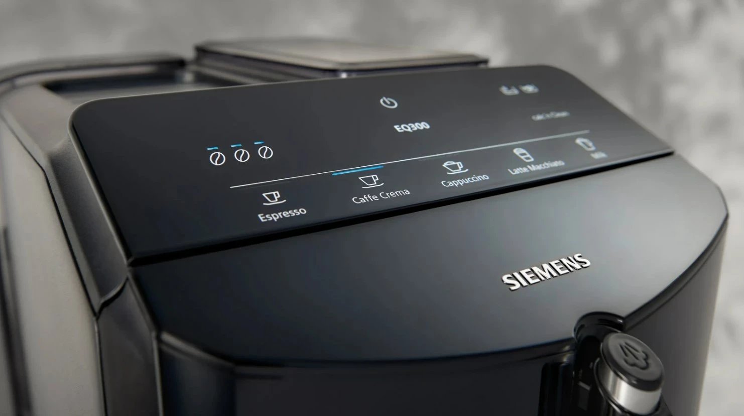 Aparat kafeje Siemens EQ.300 TF301E19, plotësisht automatik, 1.4 L, i zi
