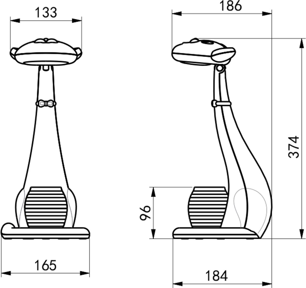 Llambë tavoline për fëmijë, figurë mace, FH4457.05, ngjyrë rozë, me mbajtëse lapsash