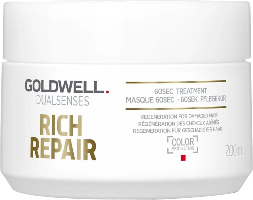 Maskë për flokë Goldwell Dualsenses Rich Repair 60sec Treatment për femra, 200ml