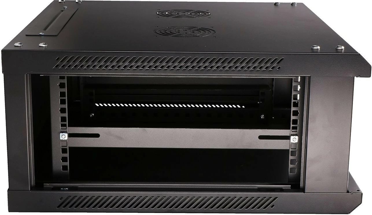 Kasë muri Extralink EX.2893 për server, 4U, 600x600 mm, e zezë, me derë xhami