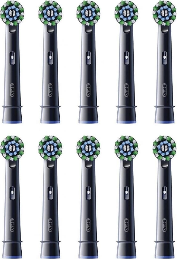 Kokë furçe dhëmbësh sonike, Oral-B, Cross 8006540861981, zëvendësuese, e zezë, set 10x
