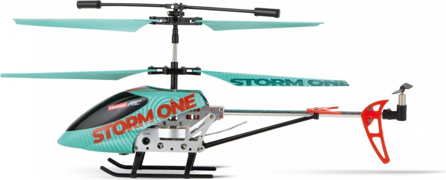 Helikopter RC Carrera Storm One 2.4 GHz, 18 cm, zi/blu/kuqe/bardhë, set me kontrollues dhe bateri