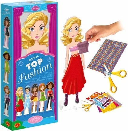 Set kreativ Top Fashion Model III Alexander, me plane prerjeje dhe elemente ngjitëse, multikolor