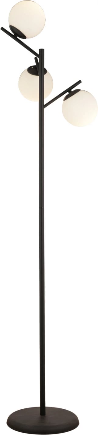 Llambë dyshemeje me 3 drita, FH7433.01, metal i zi, llamba të bardha, 30x175 cm