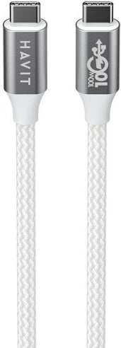 Kabëll USB Type-C Havit CB6290, 1 m, Bardhë