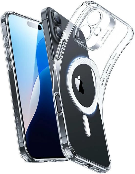 Mbështjellës ESR Zero Clear (HaloLock) për iPhone 16, transparent