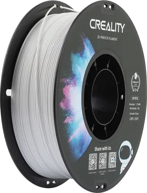 Filament PETG Creality CR-PETG, 1.75 mm, 1 kg, Bardhë