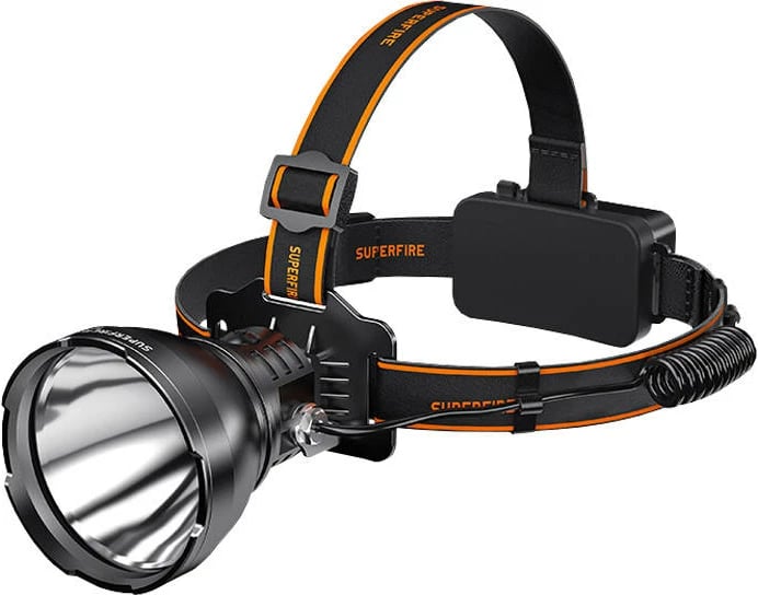 Llambë koke Superfire HL60, 2300lm, USB-C, e zezë