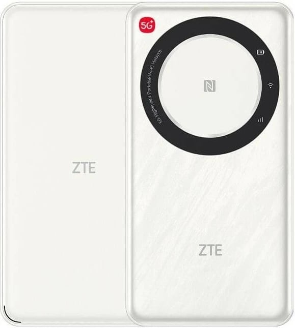 Router mobil ZTE U30 Air 5G, Wi-Fi 6, bateri 4500mAh, bardhë