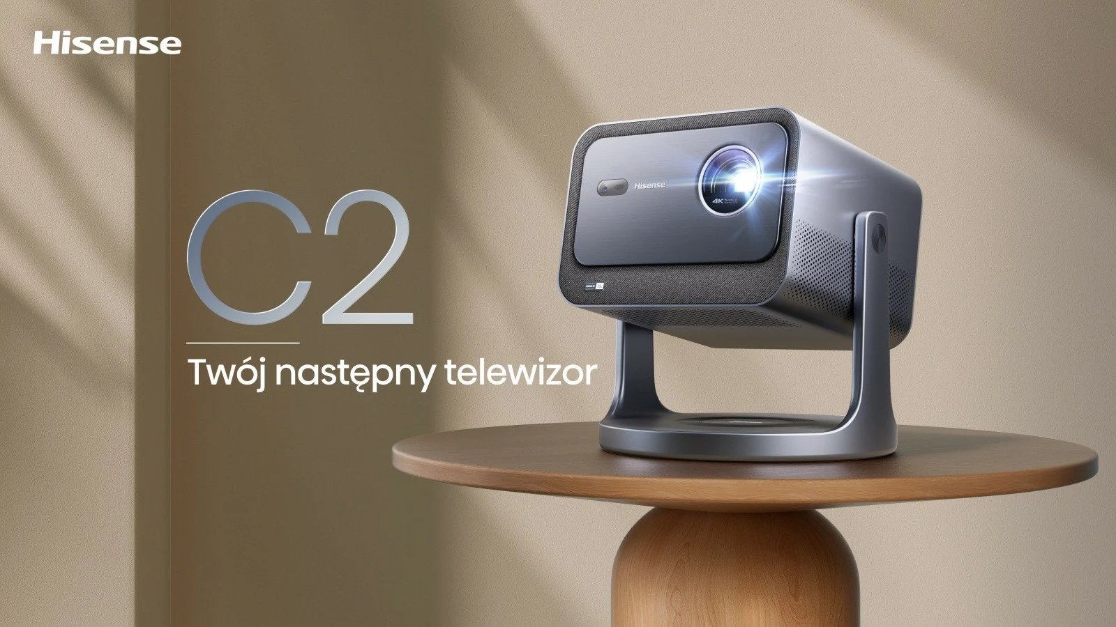 Projektor laser Hisense C2, 4K, 300", JBL Sound, WiFi, Bluetooth, Gri