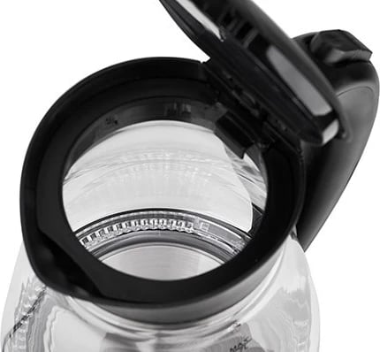 Adler AD 1274 B electric kettle 1.7 L 2200 W Black, Transparent
