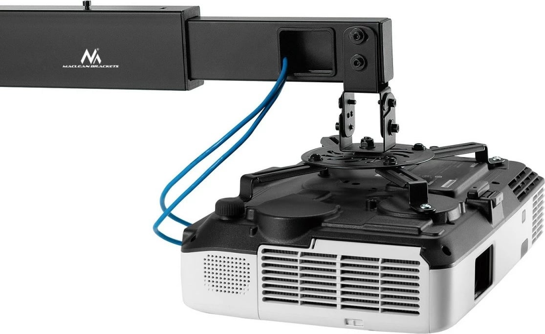 Mbajtës muri për projektor Maclean MC-945, çelik, i zi, distancë e rregullueshme