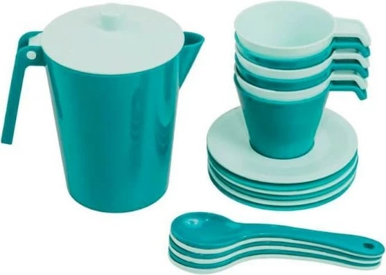 Set lodrash për kafe Wader Emerald Room, 19 pjesë, kaltër-turkeze/mint