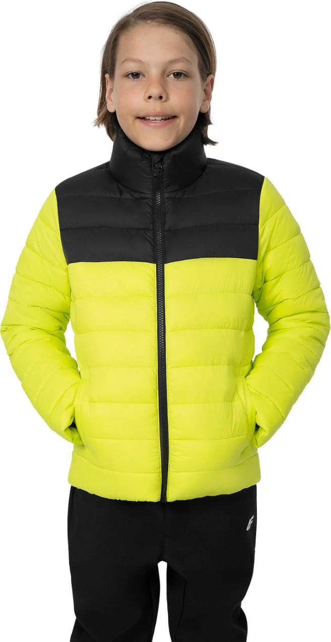Jakne puffer për djem 4F, e gjelbër