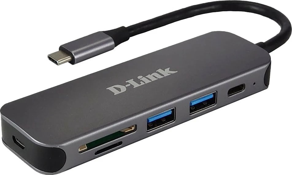 USB-C hub D-Link DUB-2325/E 5-in-1, gri