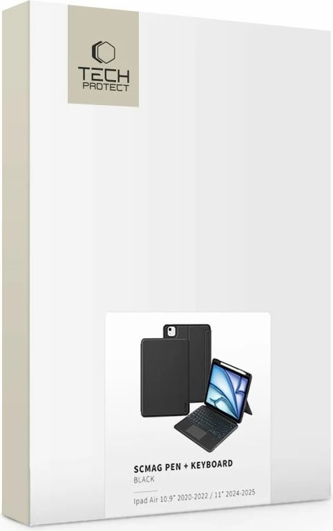 Mbështjellës me tastierë Bluetooth Tech-Protect SC Mag Pen për iPad Air 10.9"/11", i zi, set