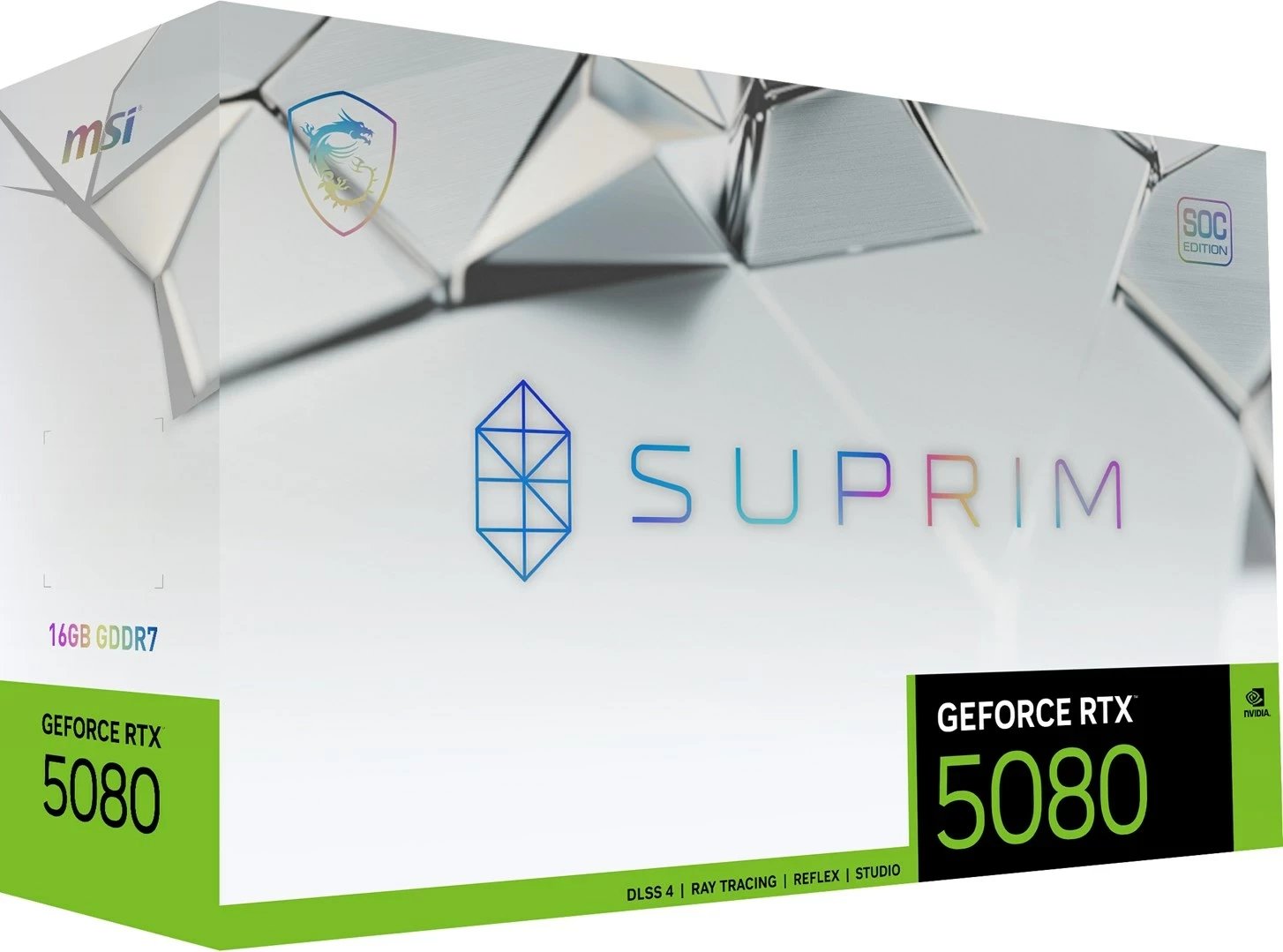 Kartelë grafike MSI SUPRIM GeForce RTX 5080, 16 GB GDDR7, Gri