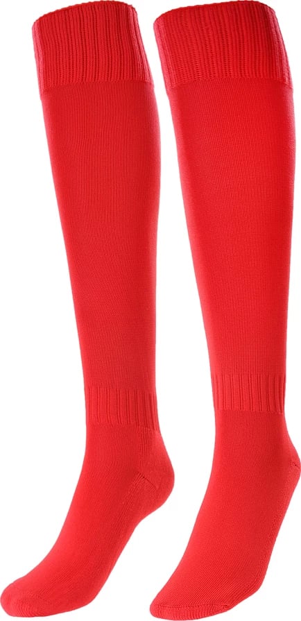 Çorape futbolli për fëmijë Iskierka, të kuqe