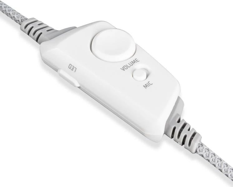 Kufje MODECOM MC-899 PROMETHEUS, gaming, USB, të bardha me ndriçim LED