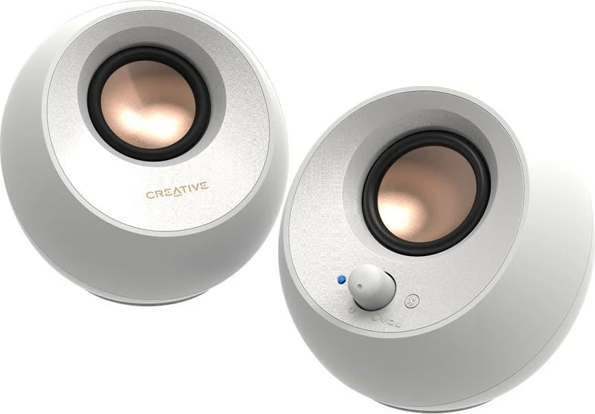 Altoparlantë Creative Labs Pebble V3, Bluetooth, USB-C/USB-A, të bardhë
