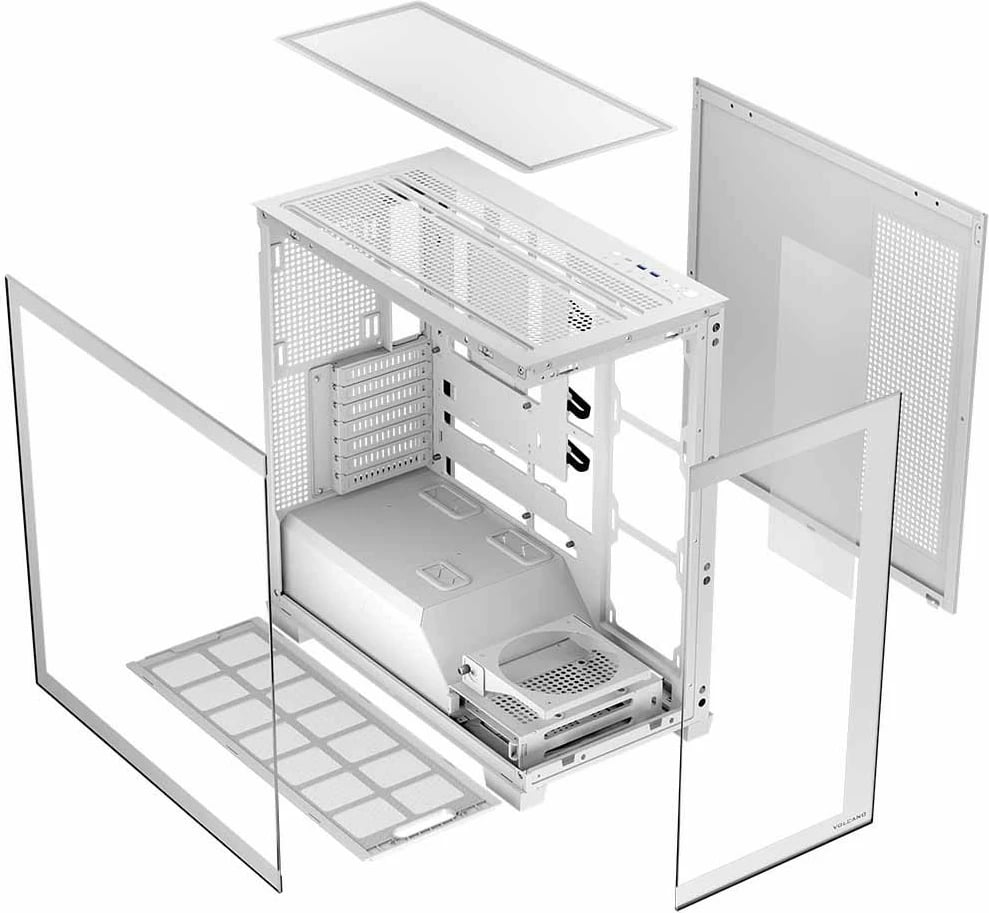 Kasë MODECOM STELLAR NF ARGB 20, Midi Tower, ATX/ITX/Micro ATX, e bardhë