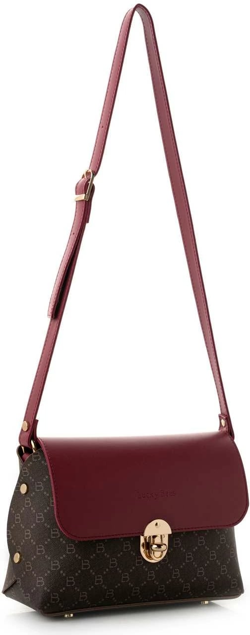 Çantë crossbody Lucky Bees, kafe dhe e kuqe e errët, 1278