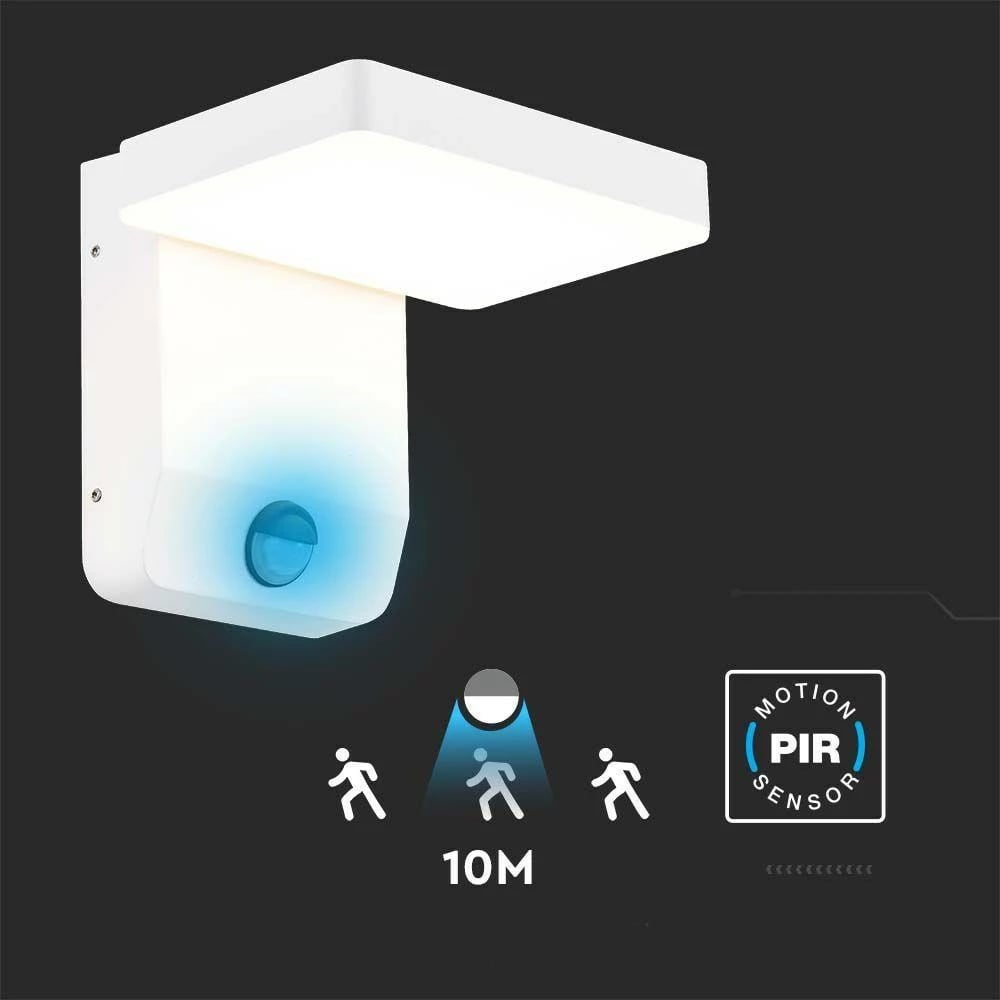 Projektor V-TAC VT-11020-150-W, 17W, Sensor lëvizjes, IP65, Bardhë