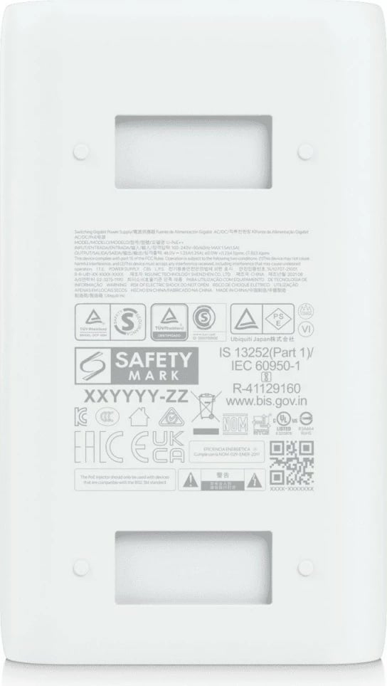 Adapter PoE++ UBIQUITI U-PoE++, 60 W, i bardhë
