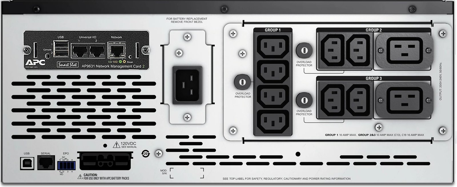 UPS APC Smart-UPS X SMX3000HVNC, 3000VA, 8x C13 + 2x C19, USB, e zezë